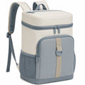 Mochila organizadora 28 x 20 x 38 cm de poliéster beige y gris con compartimentos y cremalleras